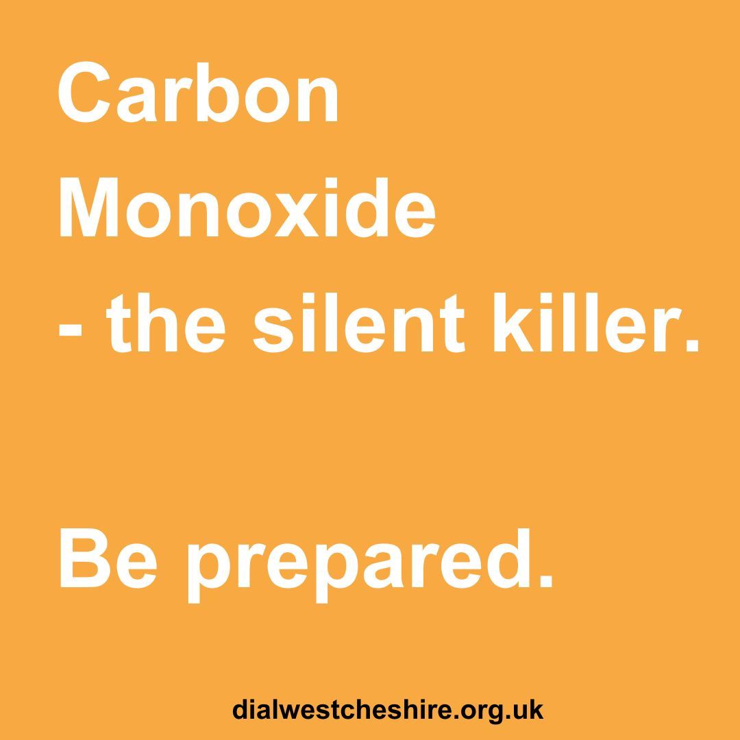 If you suspect Carbon Monoxide - open all windows, go outside immediately 👉 call the National Emergency Gas Service on 0800 111 999, available 24/7. 

#DisabilityRights #WelfareBenefits #Disability #IndependentLiving #Mobility #Chester #Cadent @chestertweets @shitchester