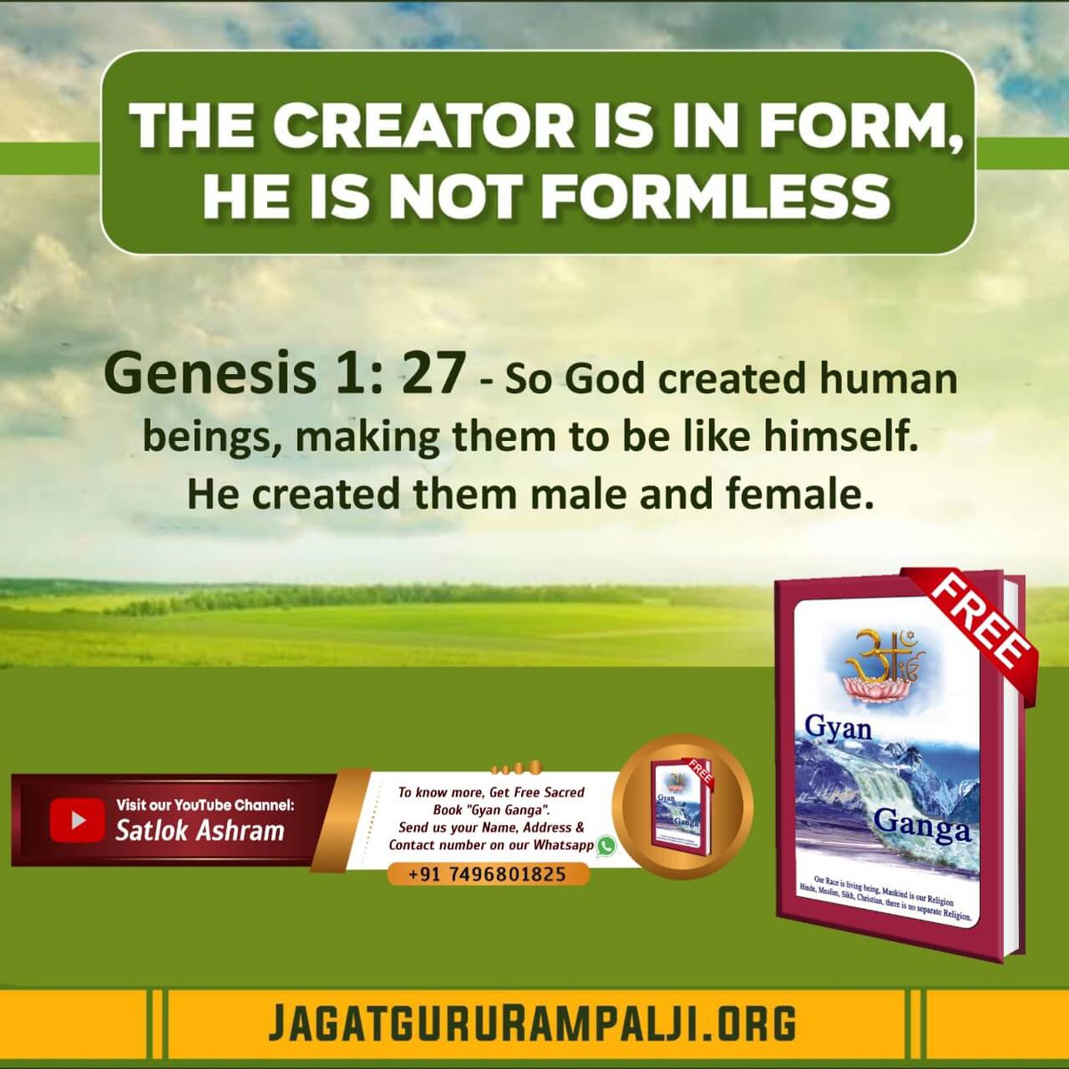 ##GodMorningTuesday 
Holy Bible
God is in Form,
Proof in the Bible
GENESIS 1:27
So God created human beings, making them be like himself.
He created them male and female.
To know more must read the sacred book "Gyan Ganga''
#tuesdayvibe