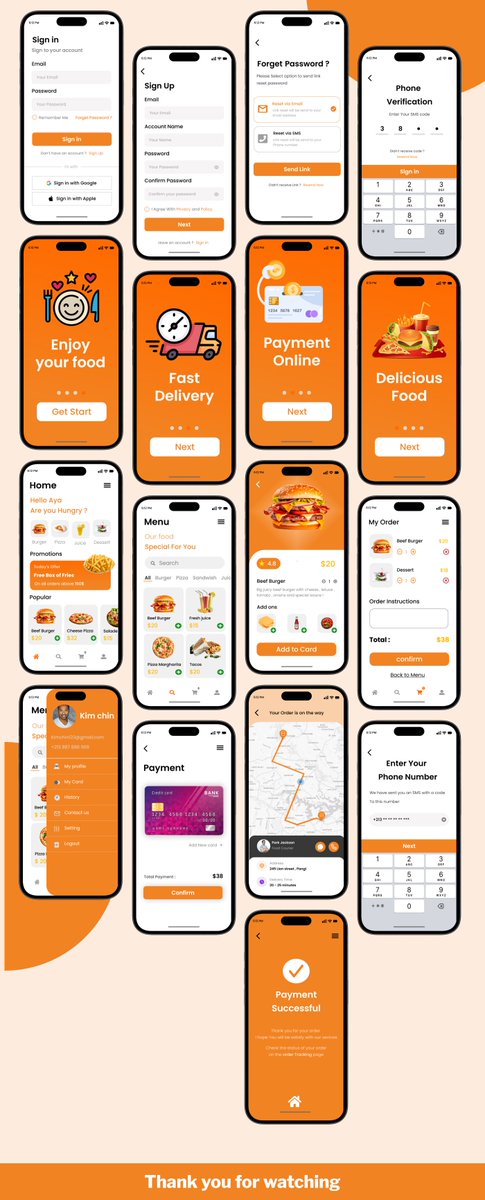 Food delivery App 
UI Design
full project ➡️➡️behance.net/gallery/183822…
Have a project in mind ? let's talk