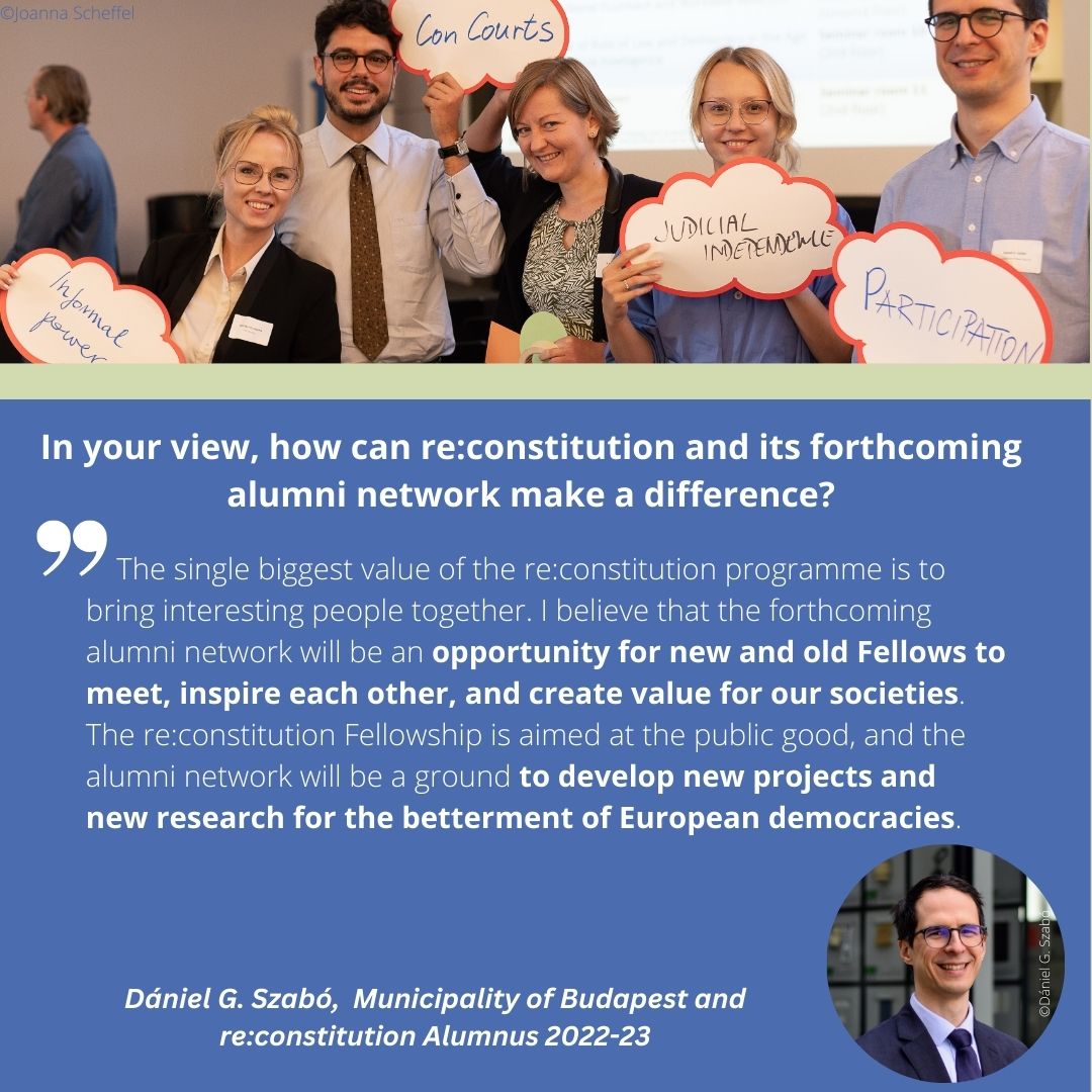⌛️Deadline approaching! The Fellowship provides funding to realise your research and connects you with your co-fellows. Our Alumni Network enables you to keep in touch even beyond the Fellowship - as our Alumnus @gszabodaniel illustrates. Apply now! 📅April 3 at 12:00pm (CEST)
