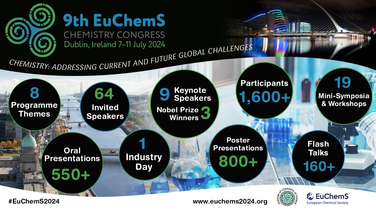 Are you getting ready for the 9th EuChemS Chemistry Congress? Interested in the recently published @EuChemS_Congres provisional programme? ⤵️euchems2024.org/ecc-9-provisio… Stay up to date, and follow #ECC9's brand new LinkedIn page ⤵️ linkedin.com/company/euchem…