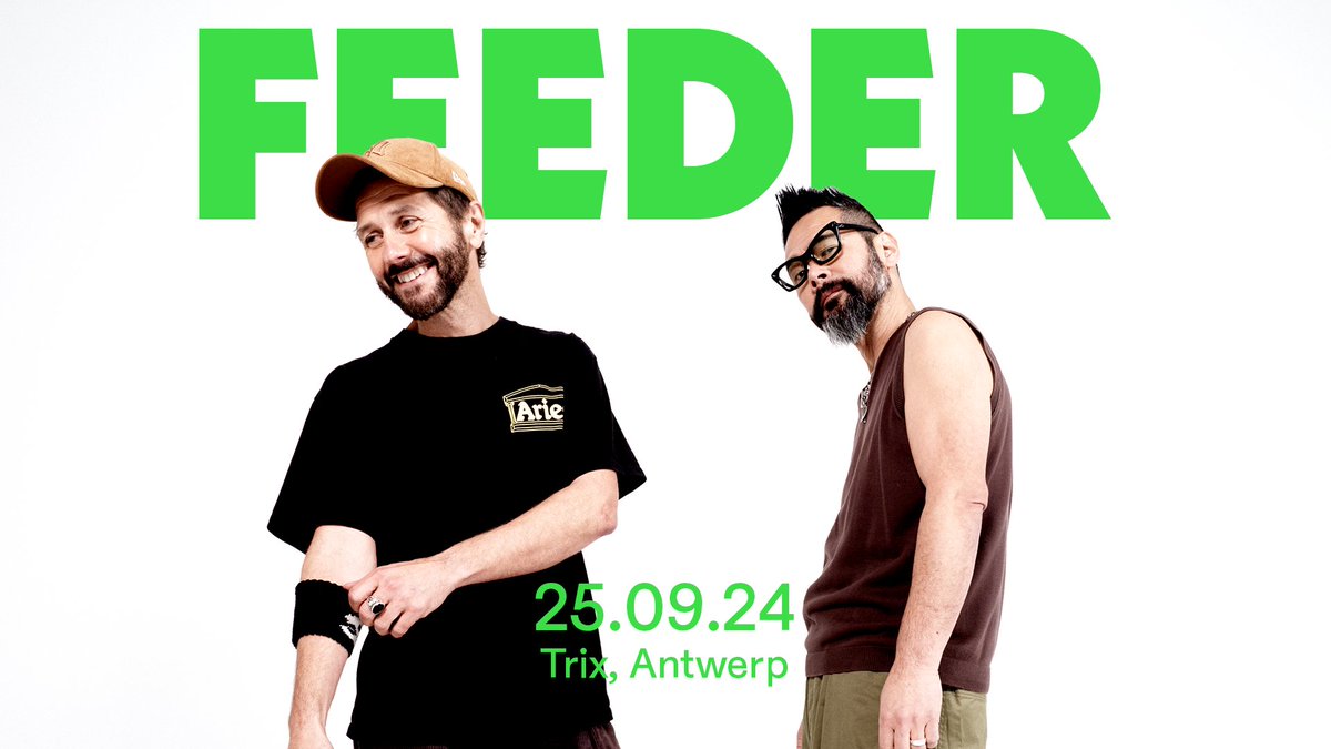 NIEUW - @FeederHQ op 25 september in Trix. Weet je nog hoe 2002 klonk? Zoals 'Comfort in Sound' natuurlijk, de iconische plaat van deze iconische band. Nieuw materiaal en oude schijven, je schreeuwt het allemaal live mee. Tickets vanaf 5/04 via bit.ly/Feeder_Trix