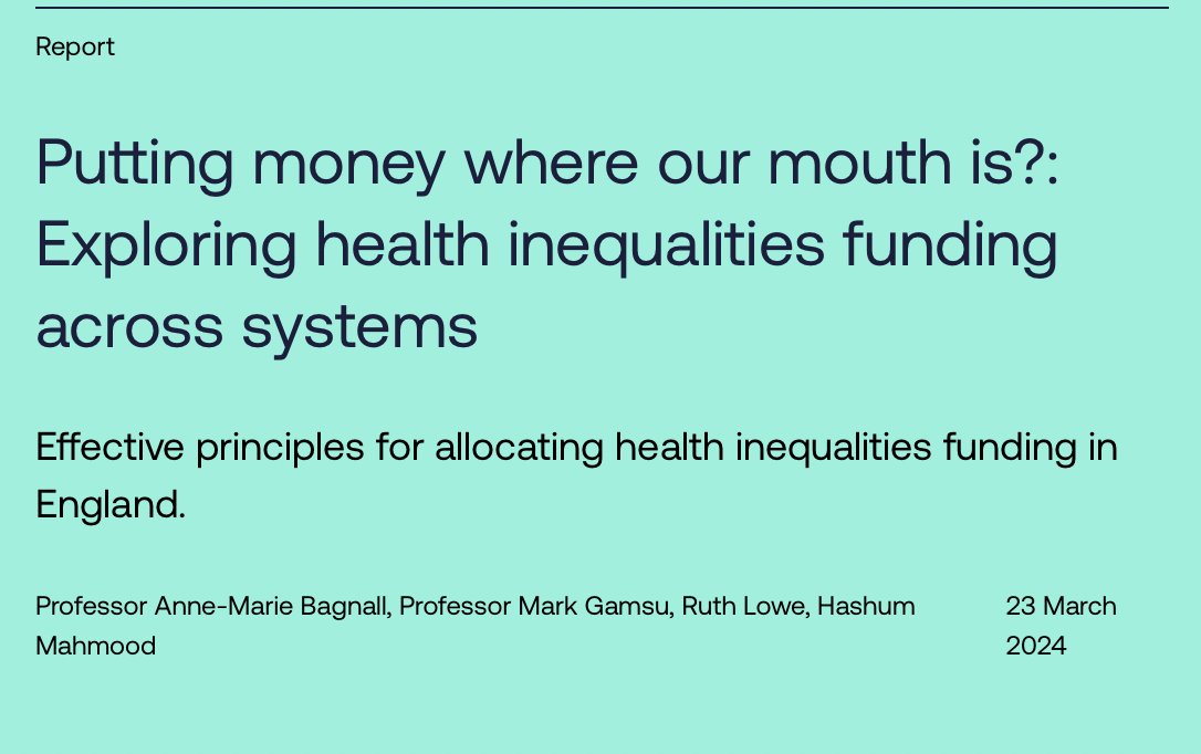 1/7 Our @BeckettResearch report on approaches taken to address health inequalities by NHS Integrated Care Boards has now been published by @NHSConfed you can read it here: nhsconfed.org/publications/p… See thread for some key findings