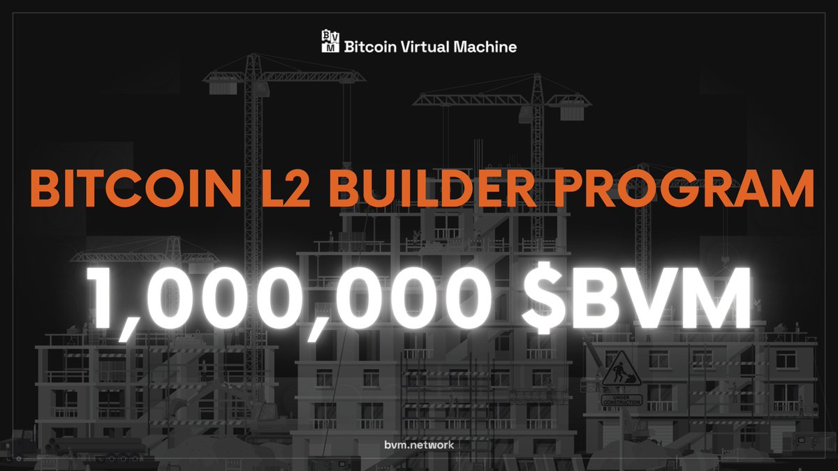 Bitcoin Virtual Machine (@bvmnetwork) on Twitter photo BITCOIN L2 BUILDER PROGRAM 🚀
Launch your Bitcoin L2s on <a href="/BVMnetwork/">Bitcoin Virtual Machine</a> to share a pool prize of 1,000,000 $BVM.
⏰ Feb 23 - July 23, 2024
→ bvm.network/build-on-bitco…
Here's what's in store:
🪂 700,000 $BVM for Builders:
--> 200,000 $BVM credited to support projects in BITCOIN L2 BUILDER PROGRAM 🚀
Launch your Bitcoin L2s on <a href="/BVMnetwork/">Bitcoin Virtual Machine</a> to share a pool prize of 1,000,000 $BVM.
⏰ Feb 23 - July 23, 2024
→ bvm.network/build-on-bitco…
Here's what's in store:
🪂 700,000 $BVM for Builders:
--> 200,000 $BVM credited to support projects in