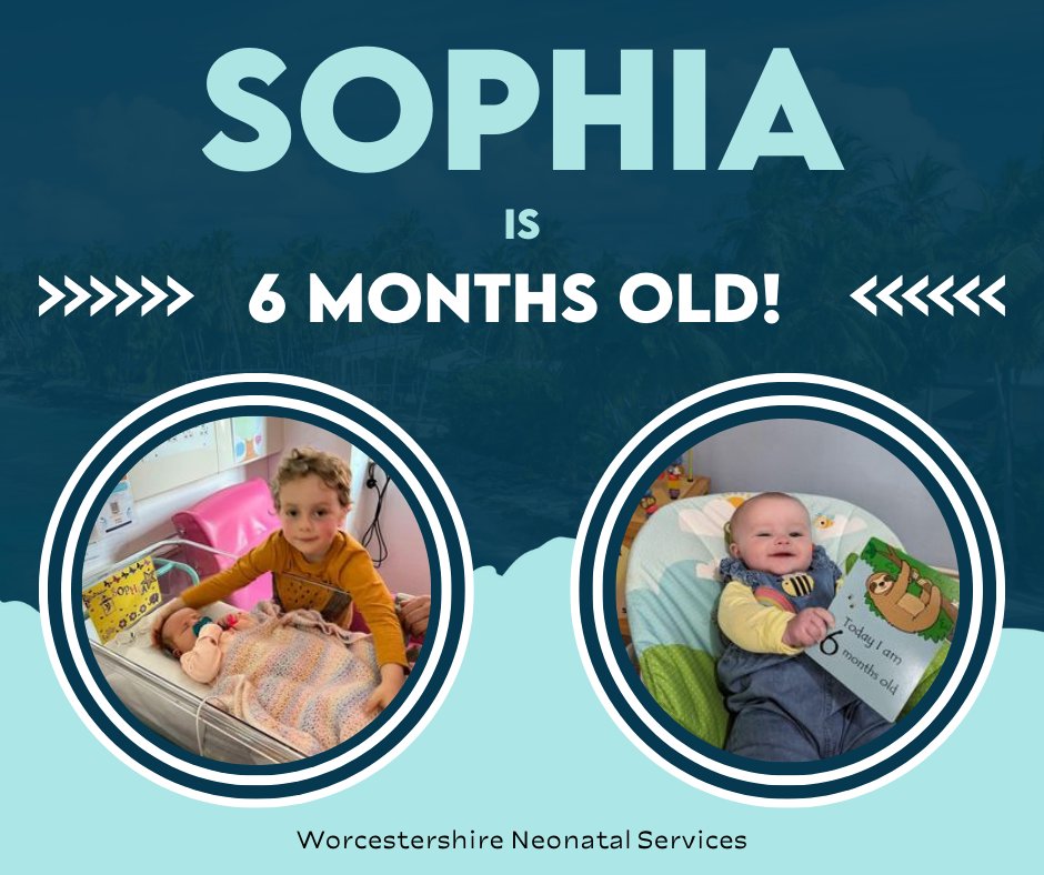 Sophia is 6 months old!  Mum Megan said 'Sophia was born at 39 weeks & diagnosed with pulmonary stenosis in postnatal. She was immediately moved to the neonatal unit & cared for by the incredible staff for 9 days, before being transferred to Birmingham Children’s Hospital.'