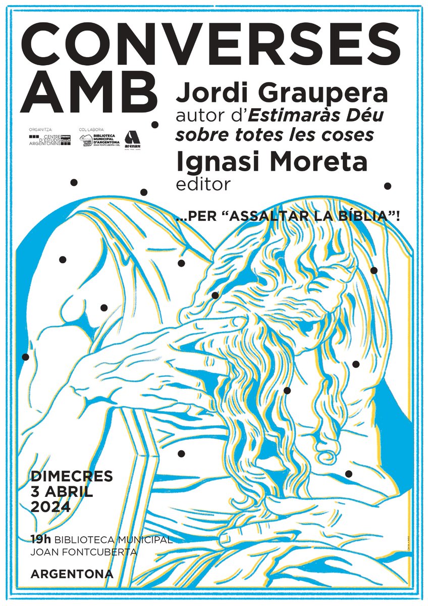 El  filòsof  i autor Jordi Graupera i l'editor de Fragmenta Editorial Ignasi Moreta, conversaran sobre Estimaràs Déu sobre totes les coses , de la Sèrie Deu Manaments que vol repensar els grans temes de la contemporaneïtat amb una mirada fonda i actual.
#quèfemalesbiblios