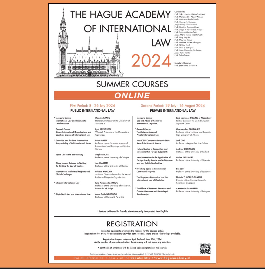 From today onwards, you can register for the Online Summer until 30 June 2024. For more information, please follow this link hagueacademy.nl/2024-online-su…