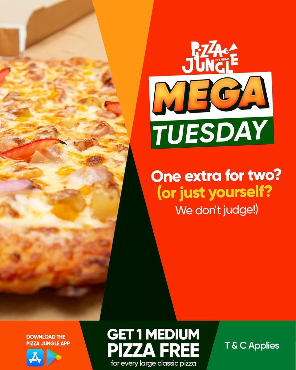 Trust us, we won't judge. #PizzaJungleNG #pizza #Megatuesday