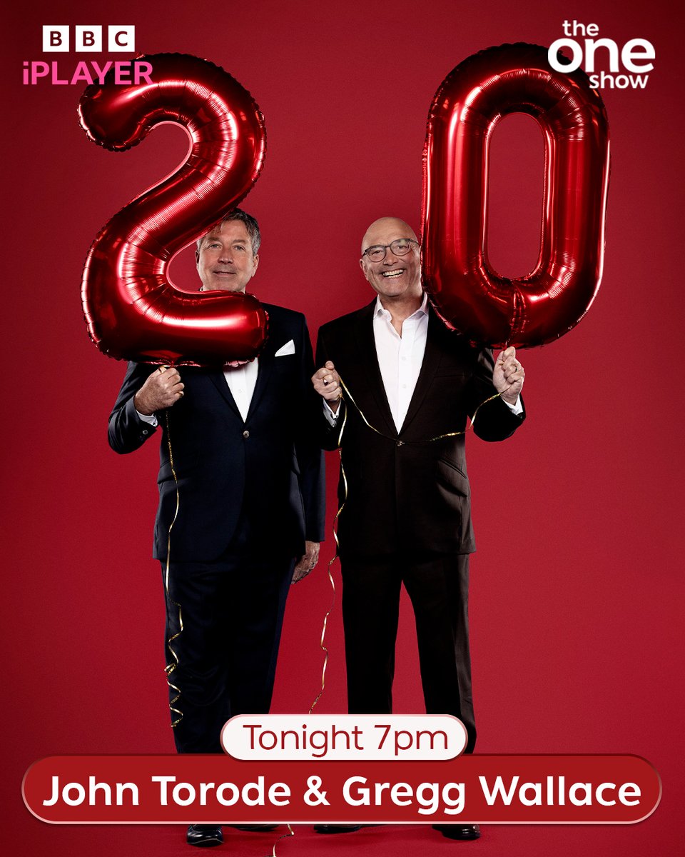 A #MasterChef milestone! 🎉 @JohnTorode1 and @GreggAWallace join us on #TheOneShow as we celebrate 2️⃣0️⃣ years of @MasterChefUK! 🍽️ Do you have a question for them or a favourite memory from the show? Comment below 👇 or drop us an email at theoneshow@bbc.co.uk 📩