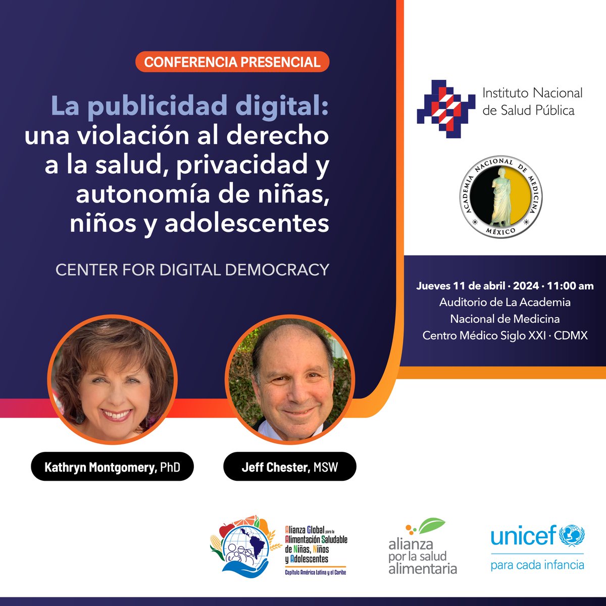 1CINyS's tweet photo. Te interesa conocer más sobre las estrategias de #publicidad digital de productos #ultraprocesados y cómo atenta contra el derecho a la alimentación saludable de la infancia
📆11 de abril
🕚11 am
📍@ANacionalMed
🔗Transmisión: https://t.co/hl2T1wpMXz
No se requiere registro https://t.co/zHOEZfSdSQ