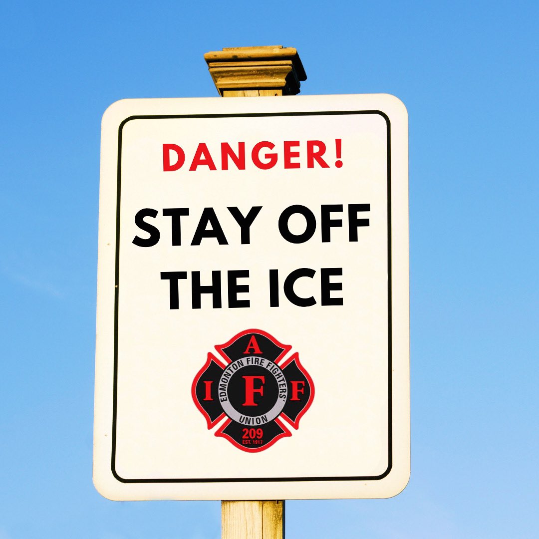 ⚠️🚨 SAFETY ALERT 🚨 ⚠️ As temperatures rise, it is critical to stay off the ice! The North Saskatchewan River is very dangerous right now! So are storm water pond and shallow bodies of water. ⚠️ Please exercise extreme caution ⚠️