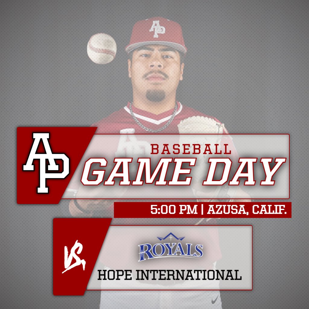 ⚾️ | @APUBaseball hosts Hope International at 5:00 p.m. ‼️ 📍 Cougar Baseball Complex 📊 athletics.apu.edu/sidearmstats/s… 💻 athletics.apu.edu/watch/?Live=53…