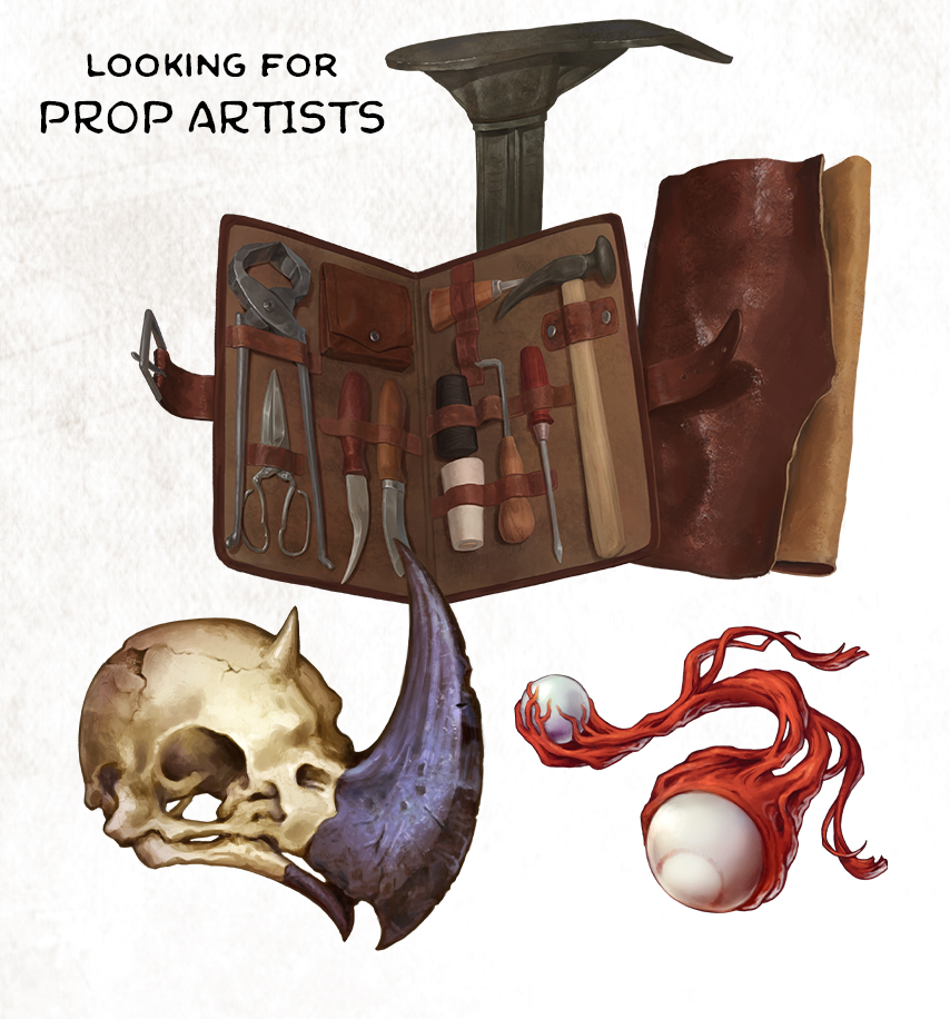 💵!!LOOKING FOR PROP ARTISTS!!💵 Looking to bring on 3-4 Prop Artists for TTRPG/D&D Magic Item Creation! Work will be consistent - about 4-5 pieces per month. Please message me examples of your work as well as rates! I will be blocking suspected bots - so please be detailed!