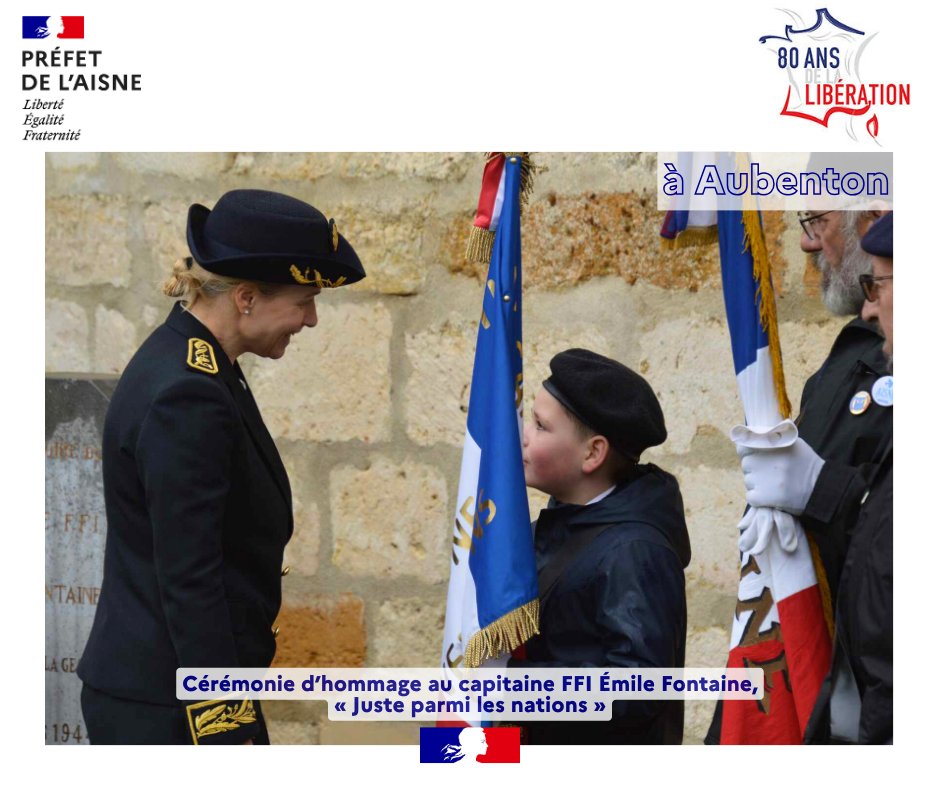 [𝗔𝗿𝗿𝗼𝗻𝗱𝗶𝘀𝘀𝗲𝗺𝗲𝗻𝘁 𝗱𝗲 𝗩𝗲𝗿𝘃𝗶𝗻𝘀]
Cérémonie d’hommage au capitaine FFI Émile Fontaine.
Le 30 mars, cette cérémonie a marqué le début d’une série de commémorations et événements qui ont vocation à rythmer la vie du département de l’Aisne #80ansdelalibération