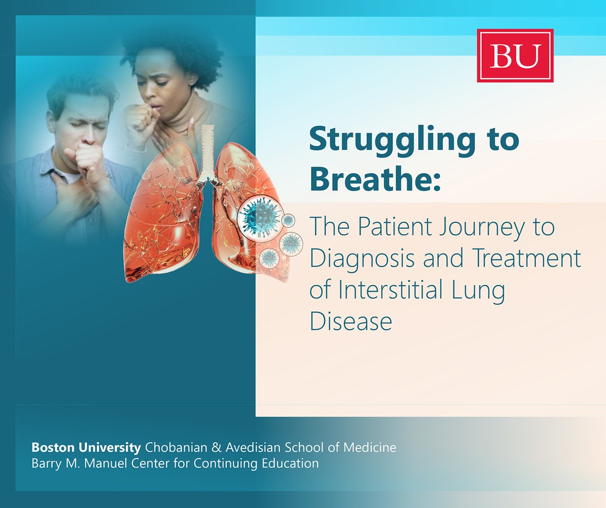 Take this 1.25-hour on demand activity that provides guidance to primary care clinicians who manage and support for patients with Interstitial Lung Disease and their caregivers. To learn more, click here: cme.bu.edu/BUCCEILDONLINE