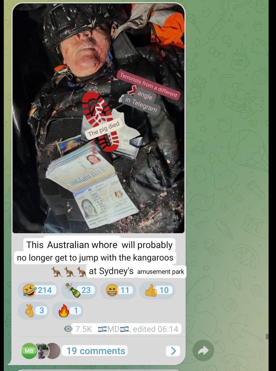 DoubleDownNews's tweet image. Messages posted by popular Israeli Telegram channel in response to the killing of international humanitarian aid workers.

Our supposed allies.