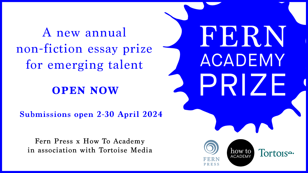 We're delighted to open the Fern Academy Prize for submissions until 30 April! Judged by Margaret Busby, @mrkocnnll, @LLaluyaux and @Flopper57, and in association with @howtoacademy and @tortoise, find out more about our new non-fiction essay prize here: penguin.co.uk/fernacademypri…