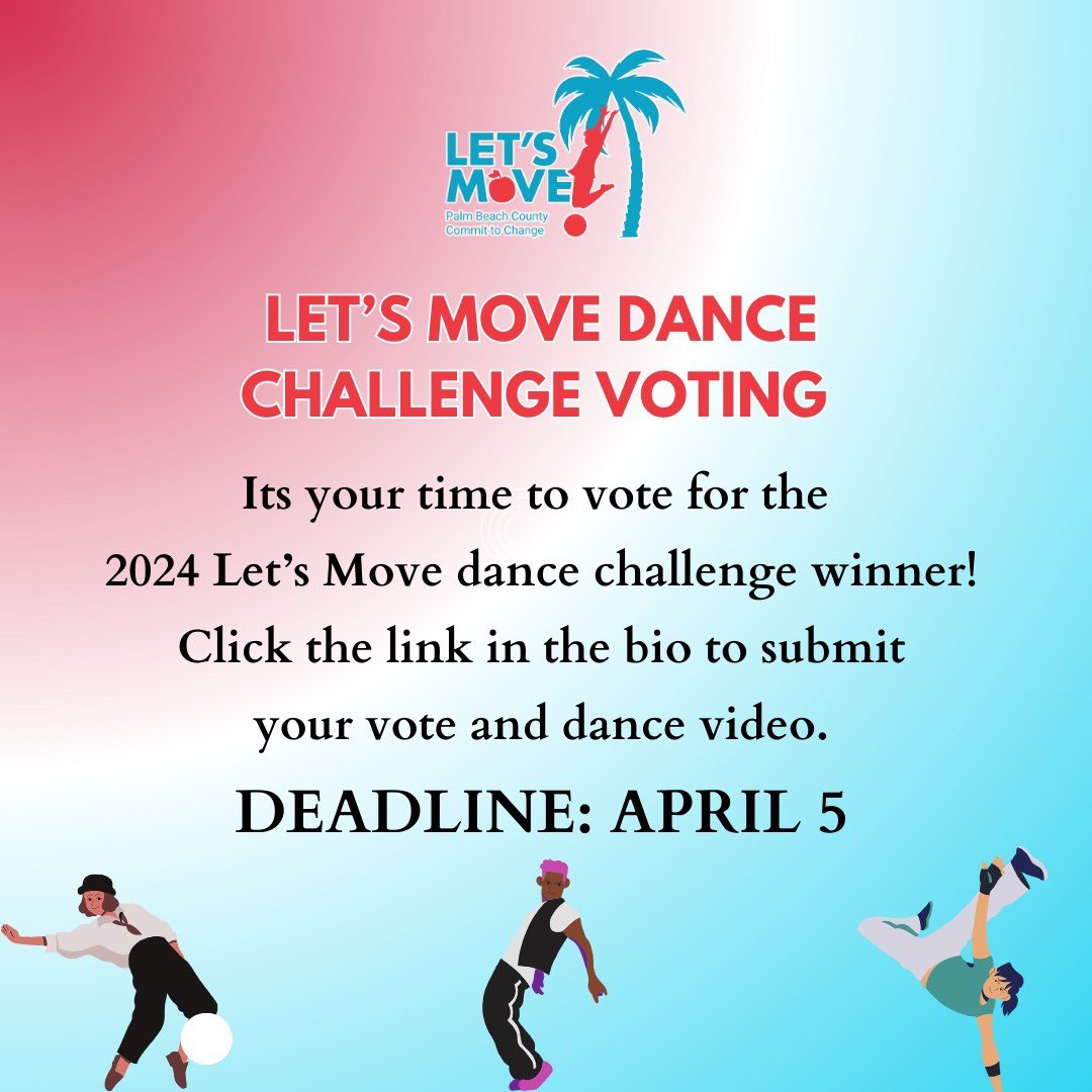PalmHealthFdn's tweet photo. 💃🏽💥You have until EOD April 5th to enter the @DigitalVibezInc #LetsMovePBC Dance Video Challenge and the Share Your Story challenges! The winners will get a special prize! 🕺🏿https://t.co/zfQDOMMoHM https://t.co/PhOyYCP18s