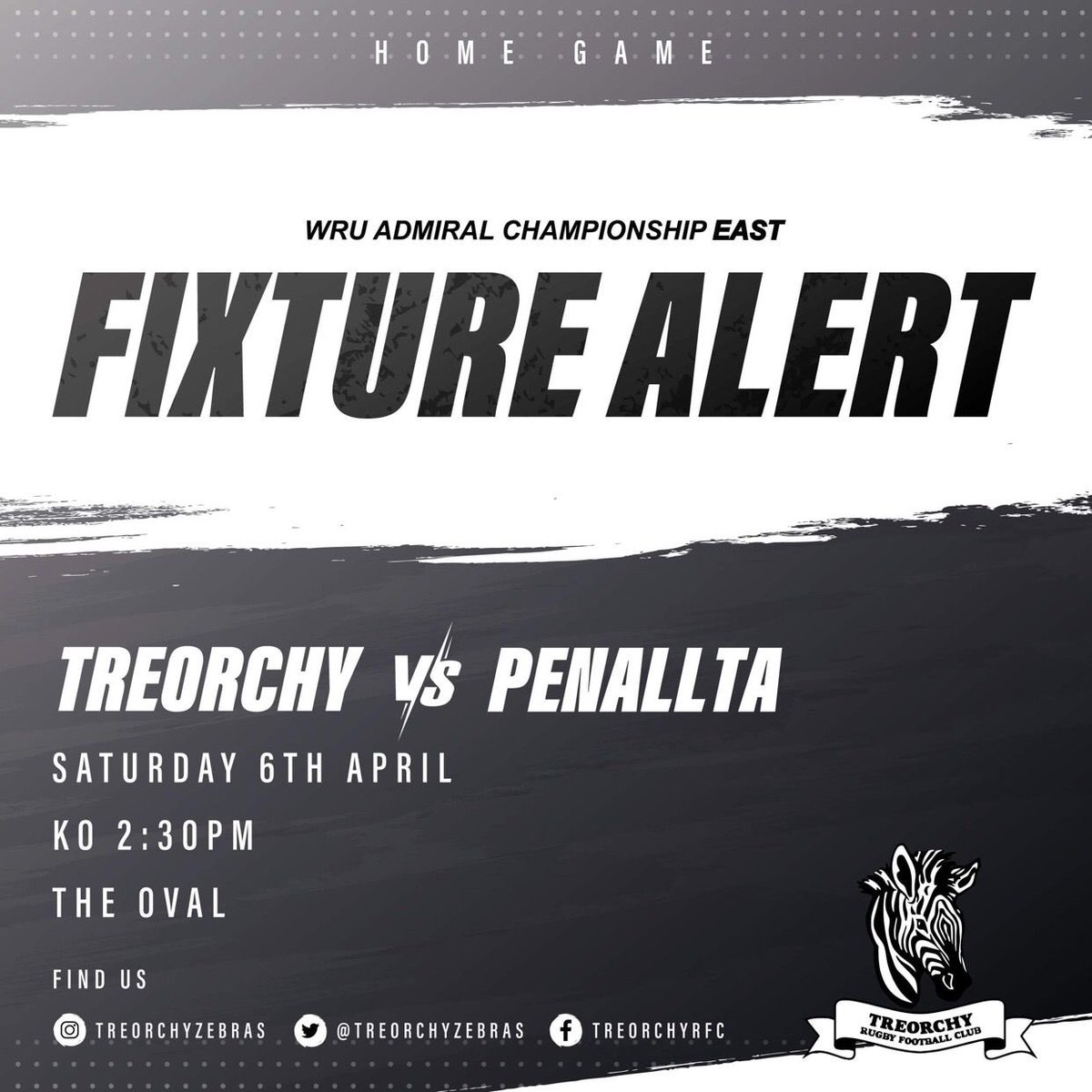 TreorchyZebras's tweet photo. Back to action at Home for our Zebra 1st XV squad this weekend as we host @PenalltaRugby1 at the Treorchy Oval.
Why not get out and show your support to our young squad who have recently made big strides forward with their performances!
๐๐ #TreTreTre ๐ฆ๐ฆ https://t.co/wEIUgwPxw4