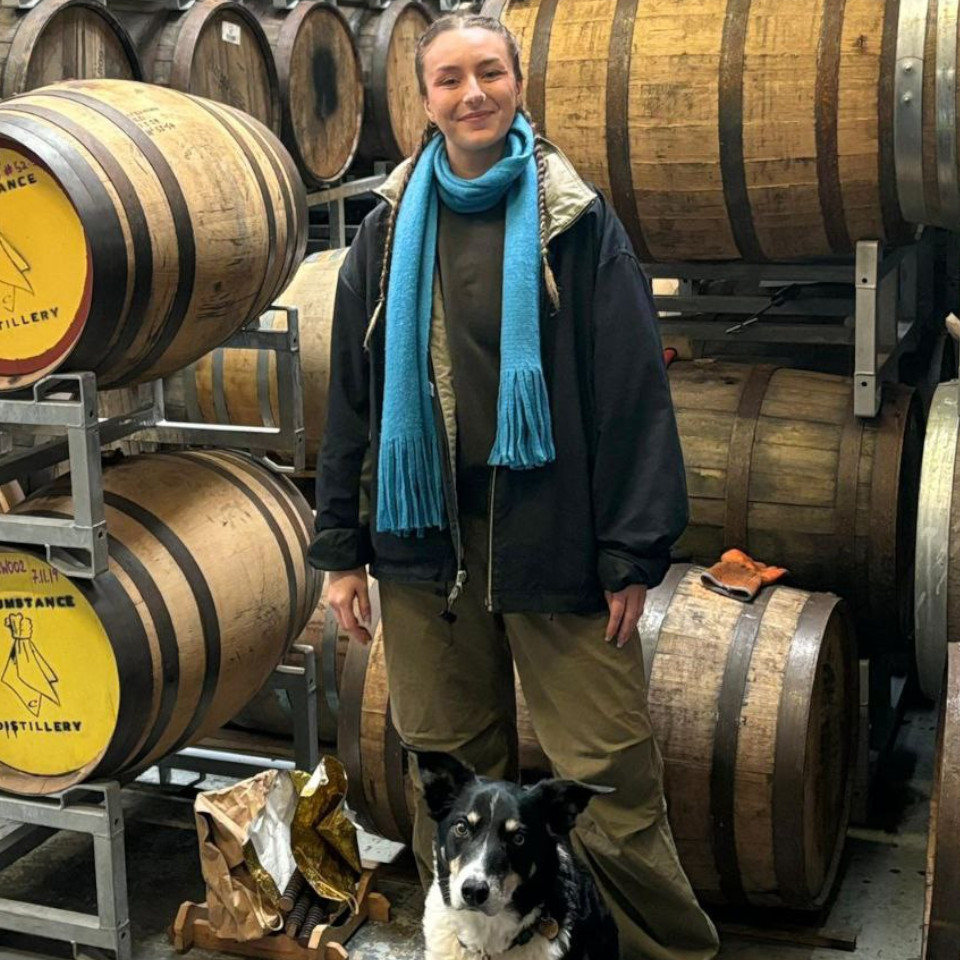 A warm welcome to AJ. She has joined the Psychopomp team and today was her first day! Buster very kindly volunteered to show her around.
To get to know her better we did a quick Q&amp;A which is on our blog.
microdistillery.co.uk/content.php?co…