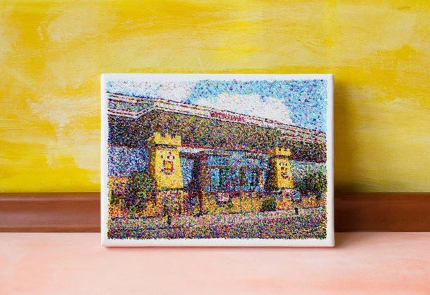 Matchday Giveaway If West Ham win tonight, I will give away this pointillist Upton Park canvas print. To WIN, RT and follow. canningtownlen.com