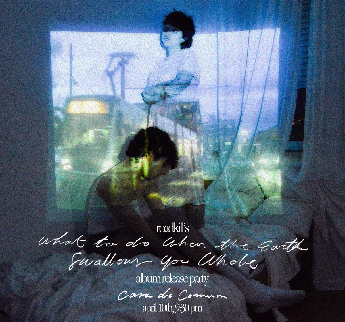 "What to do When the Earth Swallows you Whole" album listening party on April 10th 9:30pm @ casa do comum!!! 

📍Rua da Rosa 285, Lisboa 

We hope to see you all there ⚔️🖤