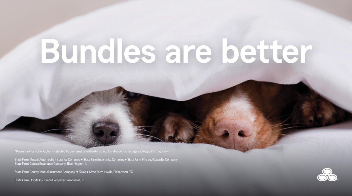 BartzInsurance's tweet photo. Who doesn’t love a good bundle? Contact me to help you bundle your home and auto and save with a Personal Price Plan®.* https://t.co/CCjbQkC1C6