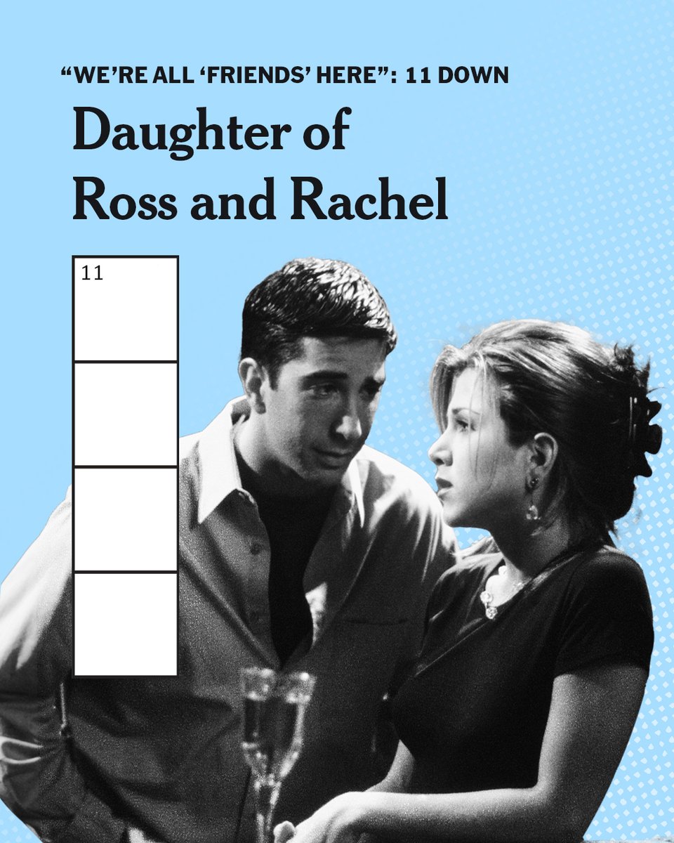 How you doin’? Our April bonus puzzle is all about the TV show “Friends.” Put your knowledge of the show to the ultimate test 👇 nyti.ms/3xkZSo6