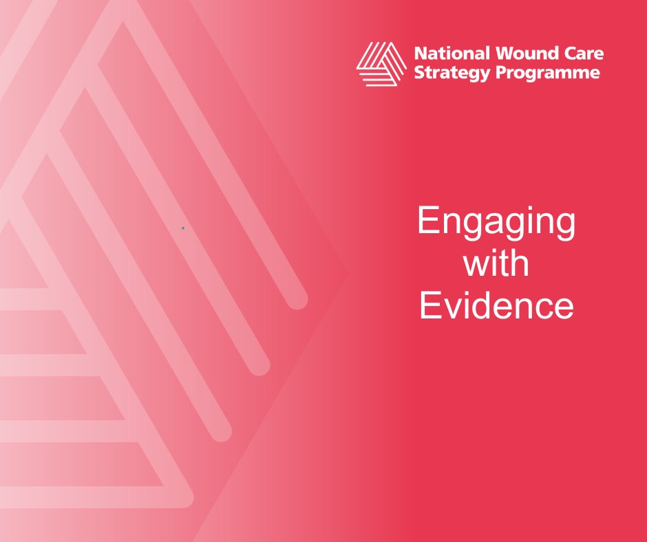 We cannot remove uncertainty from clinical decision-making but we can reduce it through evidence to inform our practice. Our Engaging with Evidence guide will help health and care professionals understand different types of evidence for #WoundCare: nationalwoundcarestrategy.net/wp-content/upl…