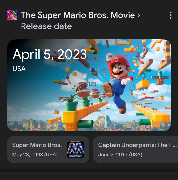 DynamoSuperX's tweet image. the mario movie turning one year old this week is just absolutely atrocious. 

I know you lying. 😭