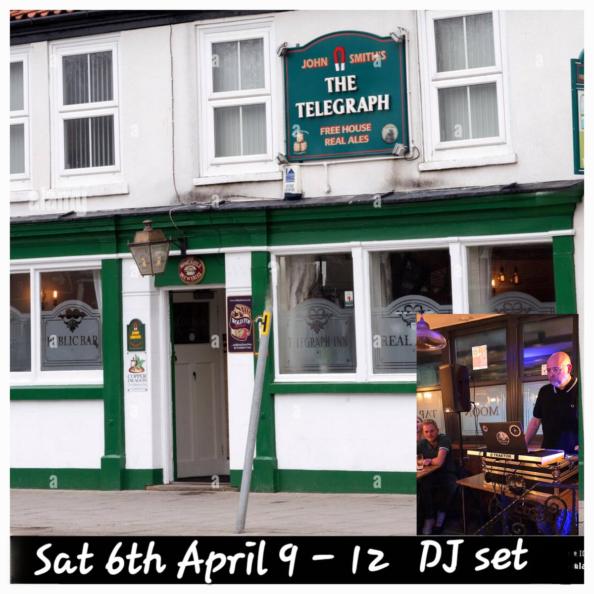 *This Saturday* DJ set at the Telegraph Inn Bridlington 9 - Midnight Tunes from 60's, 70's, 80's, 90's & 2000's. Including: @paulwellerHQ @stonefoundation @TeenageWaitress @theblowmonkeys @WhiteHague @drummerwhitey Spread the word brothers and sisters 🎧🎚🎛🎚🔊🔊🎶🎵