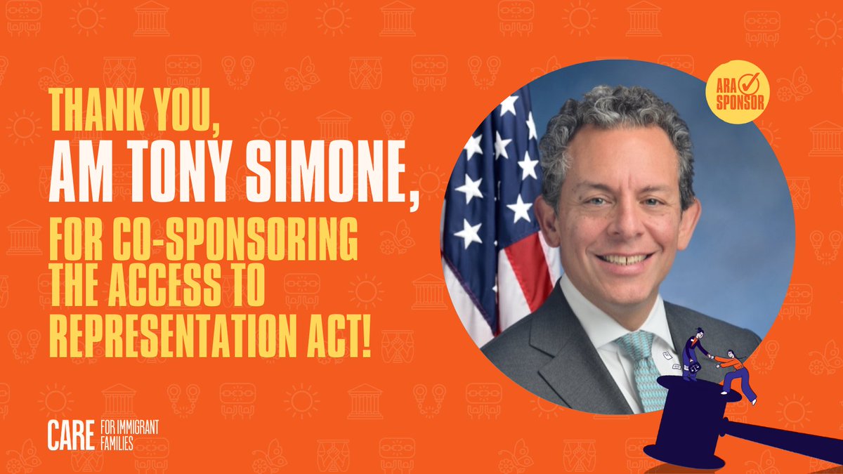 @SteveOtis91 @votejgr @BurdickAD93 @care4immigrants Thank you, @phara4assembly,@NYAMCunningham, @sarahana, & @tonysimone, for co-sponsoring the #AccesstoRepresentation Act to establish a right to counsel for people in immigration court. Let's ensure $150M for immigration legal services is included in the FY25 NYS budget! #CARE4IF