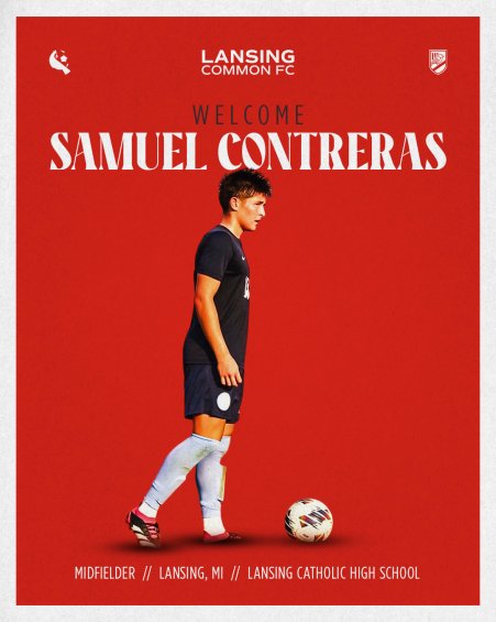 It's rainy and cold outside, so let's brighten up your day with some more roster news! Introducing @SoccerLansing midfielder Samuel Contreras!