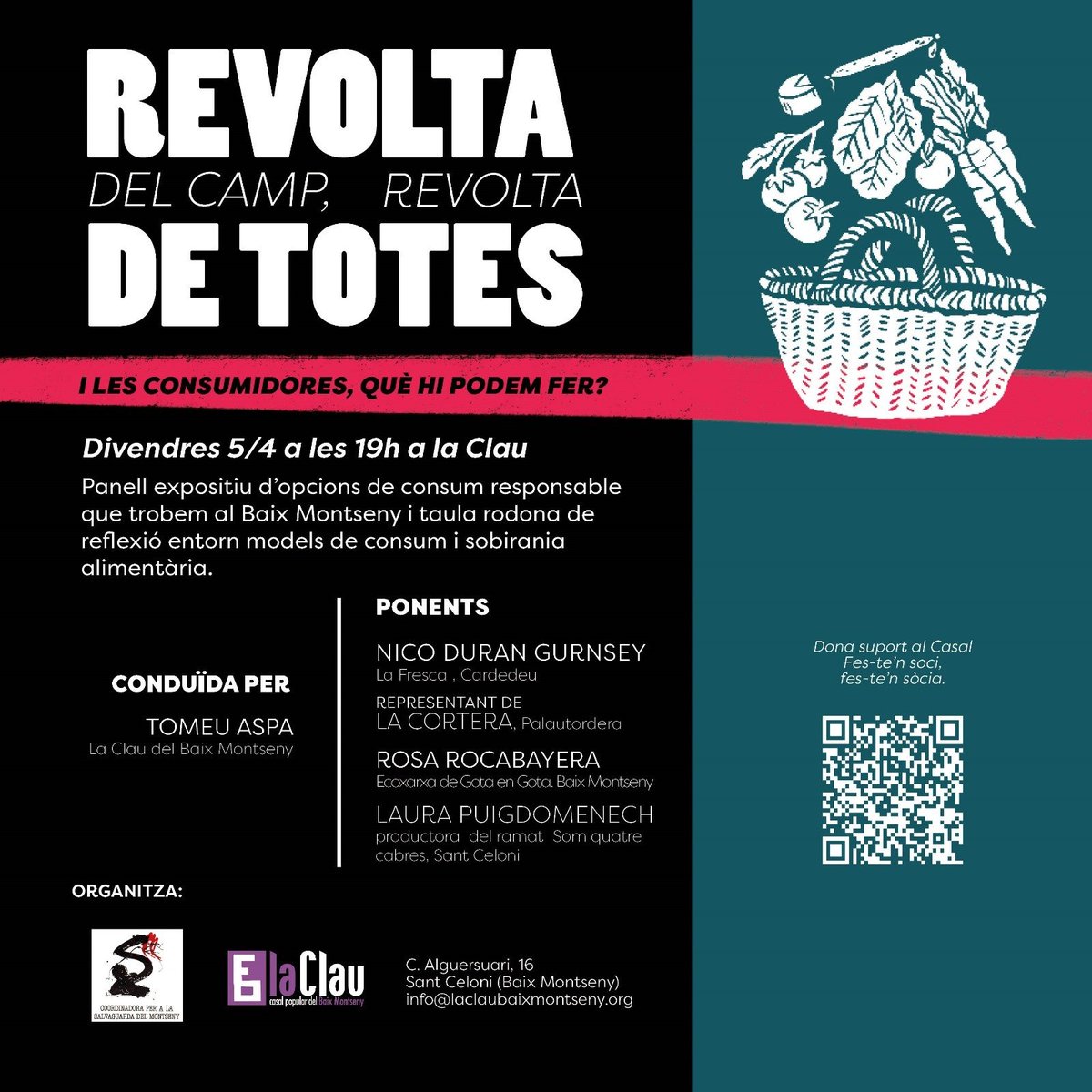 I LES CONSUMIDORES, QUÈ HI PODEM FER?

👉El passat 15 de març vam fer una taula rodona amb representants de la pagesia de la zona que van poder compartir les  dificultats del sector. Proposem, ara, passar de la reflexió del paper dels productors cap a la dels consumidors!
