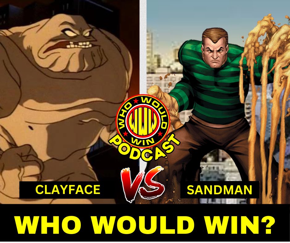And in the next episode of the Who Would Win Podcast it’s Clayface (rep by @JamesGavsie) vs Sandman (rep by @AlmightyRay) with judge and comedian extraordinaire @kevinisrael_nj deciding the winner! Who do you think will win? #TuesdayFeeling #clayface #batman #dccomics #sandman…