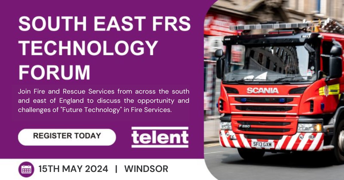 Telent will be hosting a technology forum on “Future Technology” in Fire Services, May 15, bringing together Fire and Rescue Services representatives to discuss the opportunities and challenges presented by future technologies 🧑‍🚒 Register: telent.com/challenges-of-…