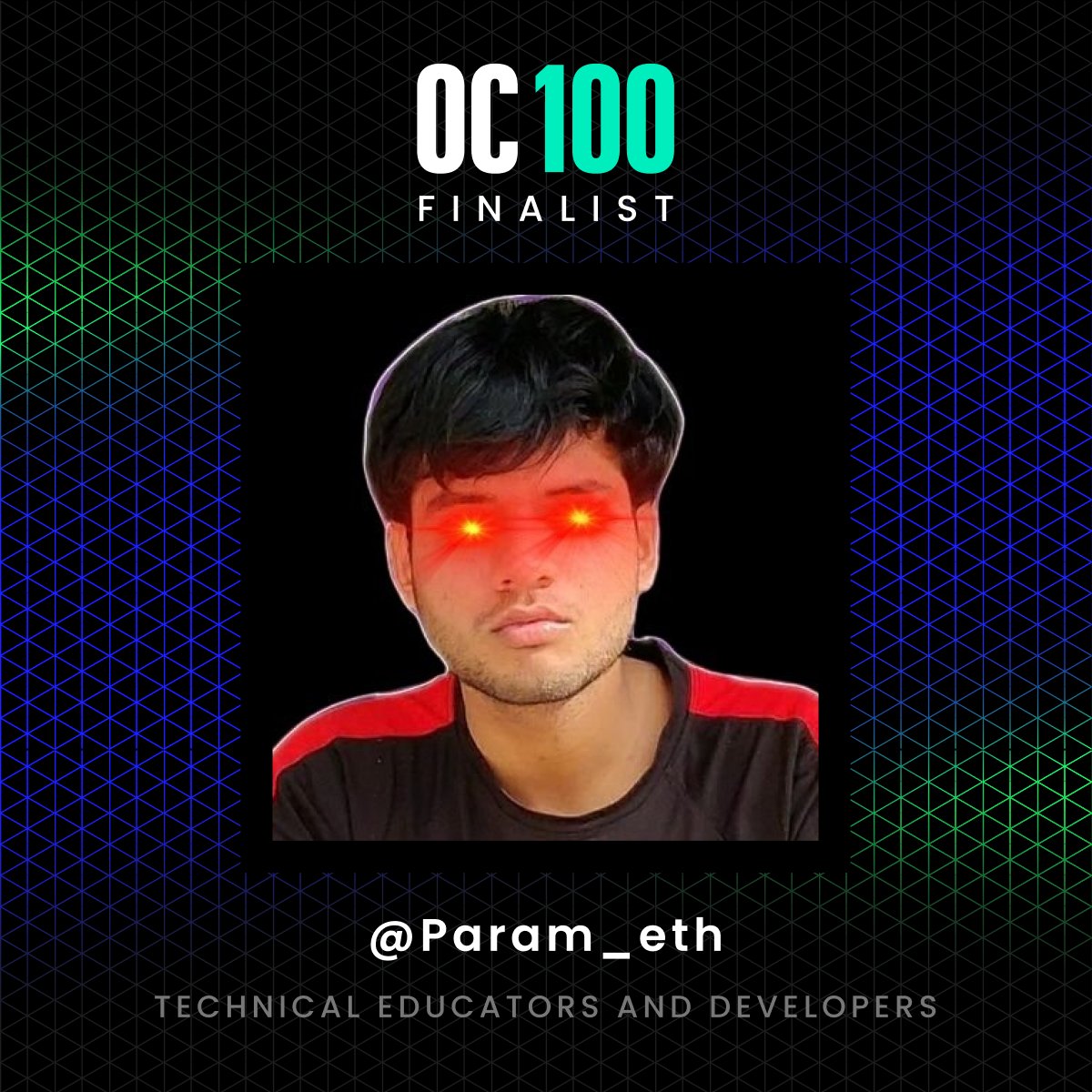 Param_eth's tweet image. I never asked for anything from my community but this time I need your help.🙏
I am excited to be nominated as a finalist for
@opencampus_xyz @ForbesWeb3
#OC100.
" I NEED YOUR VOTE "
Go to: 100.opencampus.xyz
and Vote for me :)