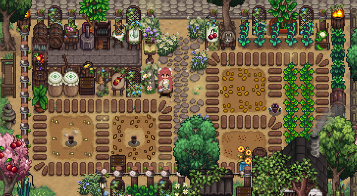 2nafiish's tweet photo. redid my crops area and thought it turned out nice
#StardewValley #sdv https://t.co/XGdf8hf5YA