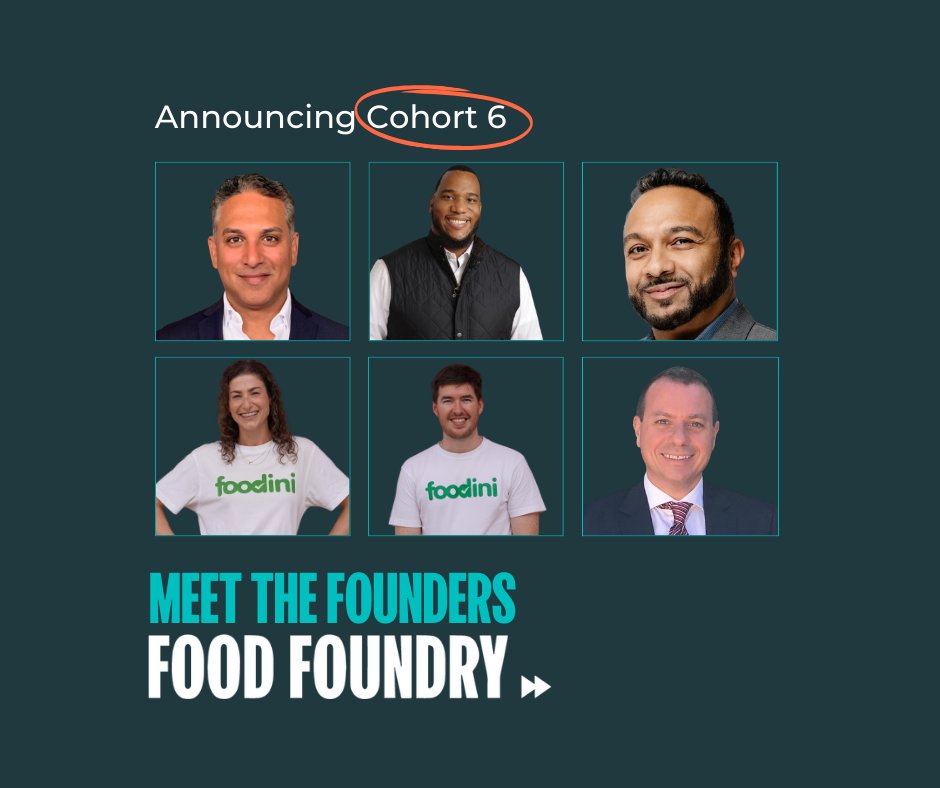 Exciting news! 🎉 Food Foundry is thrilled to announce the five startups joining us for our sixth cohort! Welcome Appetronix, Encounter AI, Foodini, Let Us Nudge, and Localyser. <a href="/relishworks/">Relish Works</a> <a href="/GFSdelivers/">Gordon Food Service</a> <a href="/GFSCanada/">GFS Canada</a>

bit.ly/3U0M4Ik

#FoodFoundry #Startup #Innovation