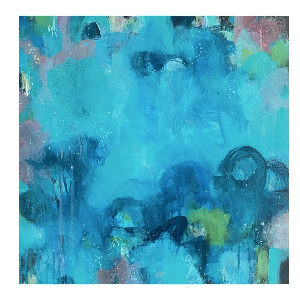 KateMLArtwork's tweet image. Bahama Blues abstract mixed media on canvas. #abstractpainter #abstractpainting #blueabstract #contemporaryart #bahamas #bluecarribeanart