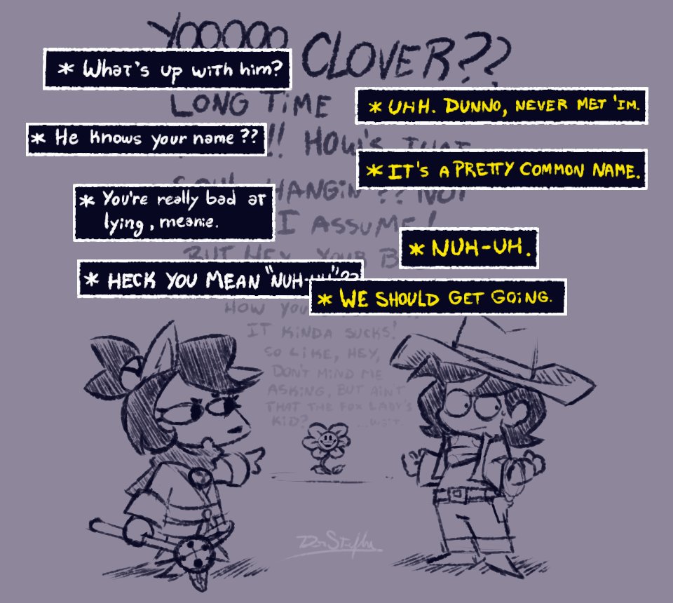 they didn't group up clover and kanako together because they knew they'd be an unstoppable force of chaos #undertaleyellow