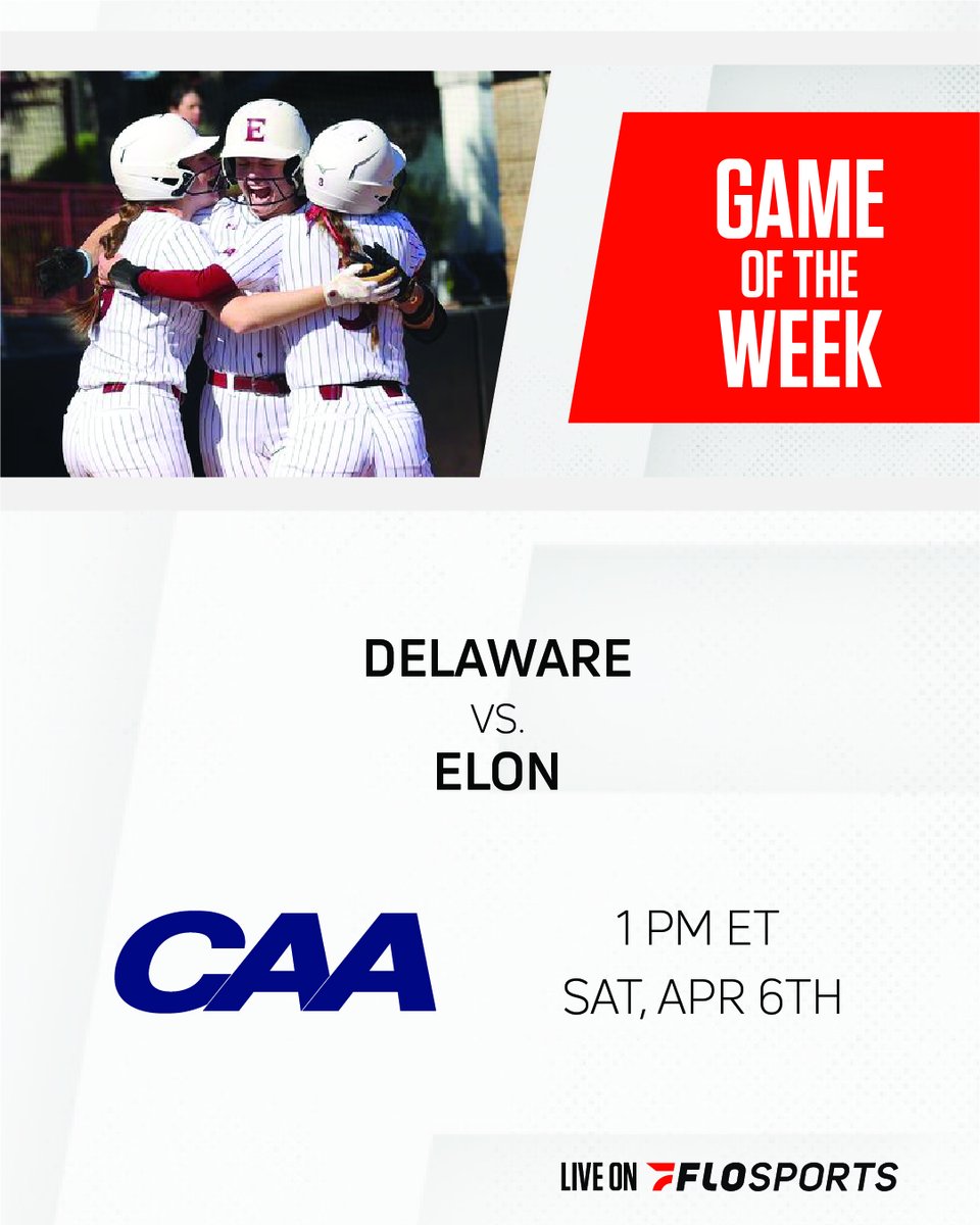 𝐖𝐄'𝐕𝐄 𝐆𝐎𝐓 𝐅𝐑𝐄𝐄 𝐒𝐎𝐅𝐓𝐁𝐀𝐋𝐋‼️🥎 Tune into FloSoftball to watch the CAA Softball 'Game of the Week' between @Delaware_SB and @ElonSoftball. #CAAsoftball | @CAASports Watch Live: flosports.link/3SUXmfl