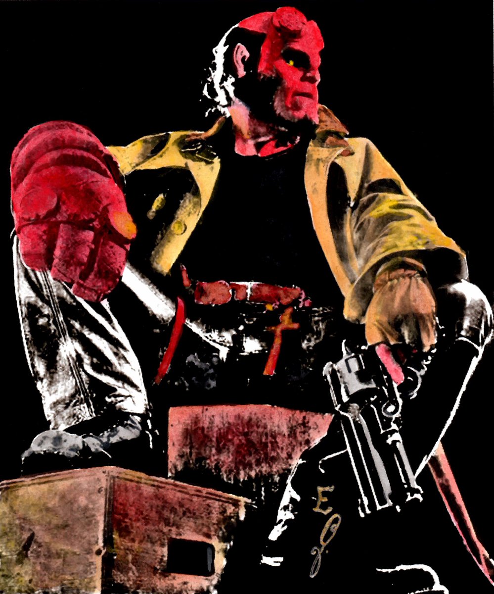 #Hellboy di #GuillermoDelToro compie 20 anni. 

Il mio articolo: 

cinehunters.com/2021/10/28/hel…

#Dipinto di @ermi8xyz 

#RonPerlman #SelmaBlair #DougJones #MikeMignola #cinema #fumetti #darkhorse #rasputin #fantascienza #scifiart #scififantasy #disegnare #dipingere #illustrare #liz