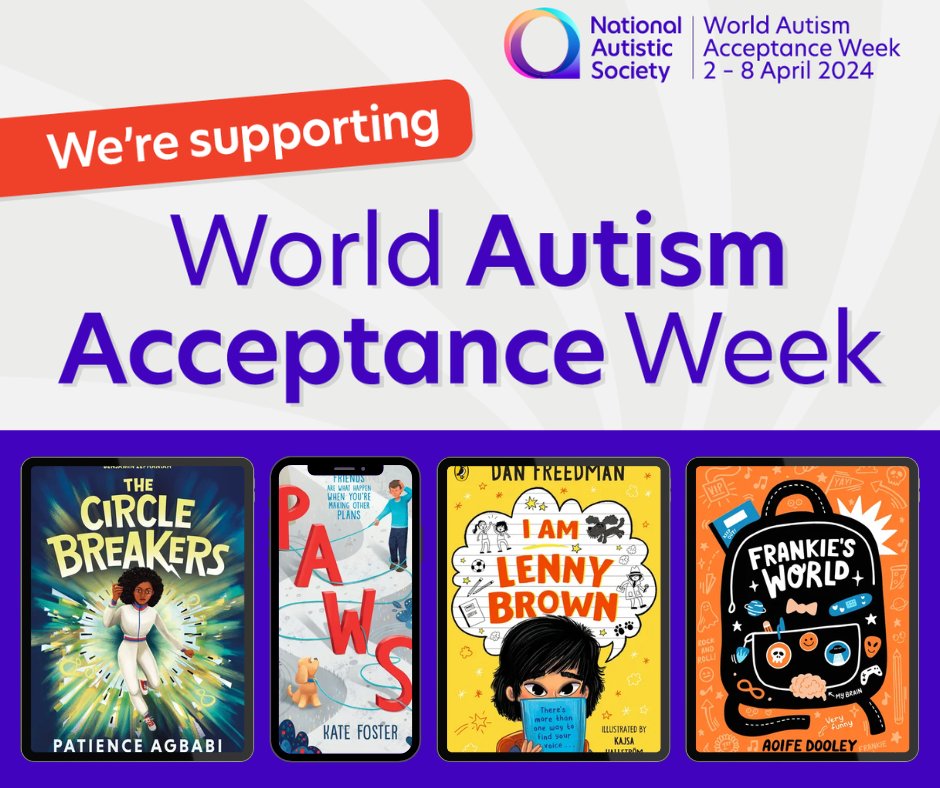 2 - 8 April is #AutismAcceptanceWeek. Wear lots of colour to raise awareness and try a title from our collections on @BorrowBox: 📚 For children: hampshire.borrowbox.com/product-group/… @BooksandChokers @kfosterauthor @Aoife_Dooley @strangelymagic @katyabalen @redbreastedbird