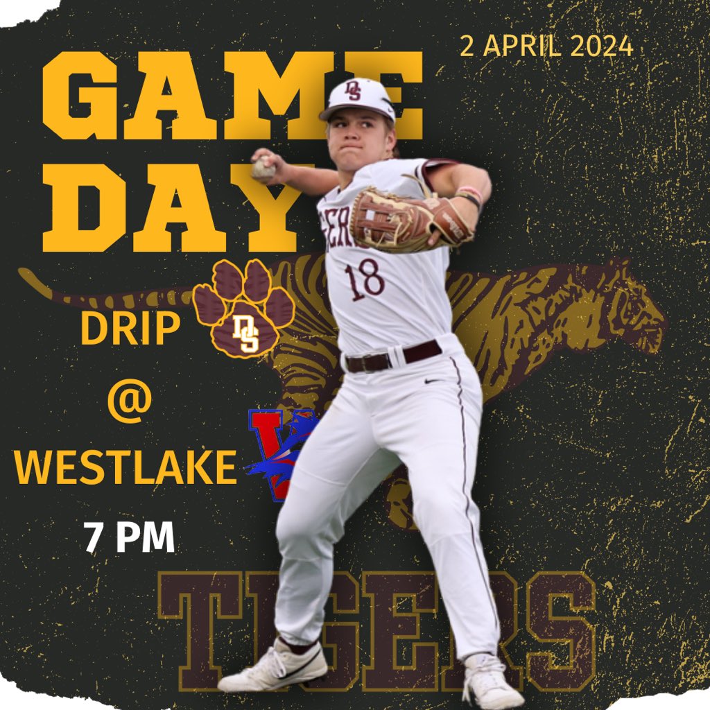 Tigers head to Westlake tonight for a big district game at 7 pm! #STP