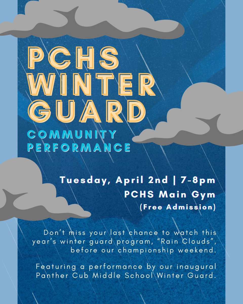 Come out tonight and check out the PCHS Winter Guard!
