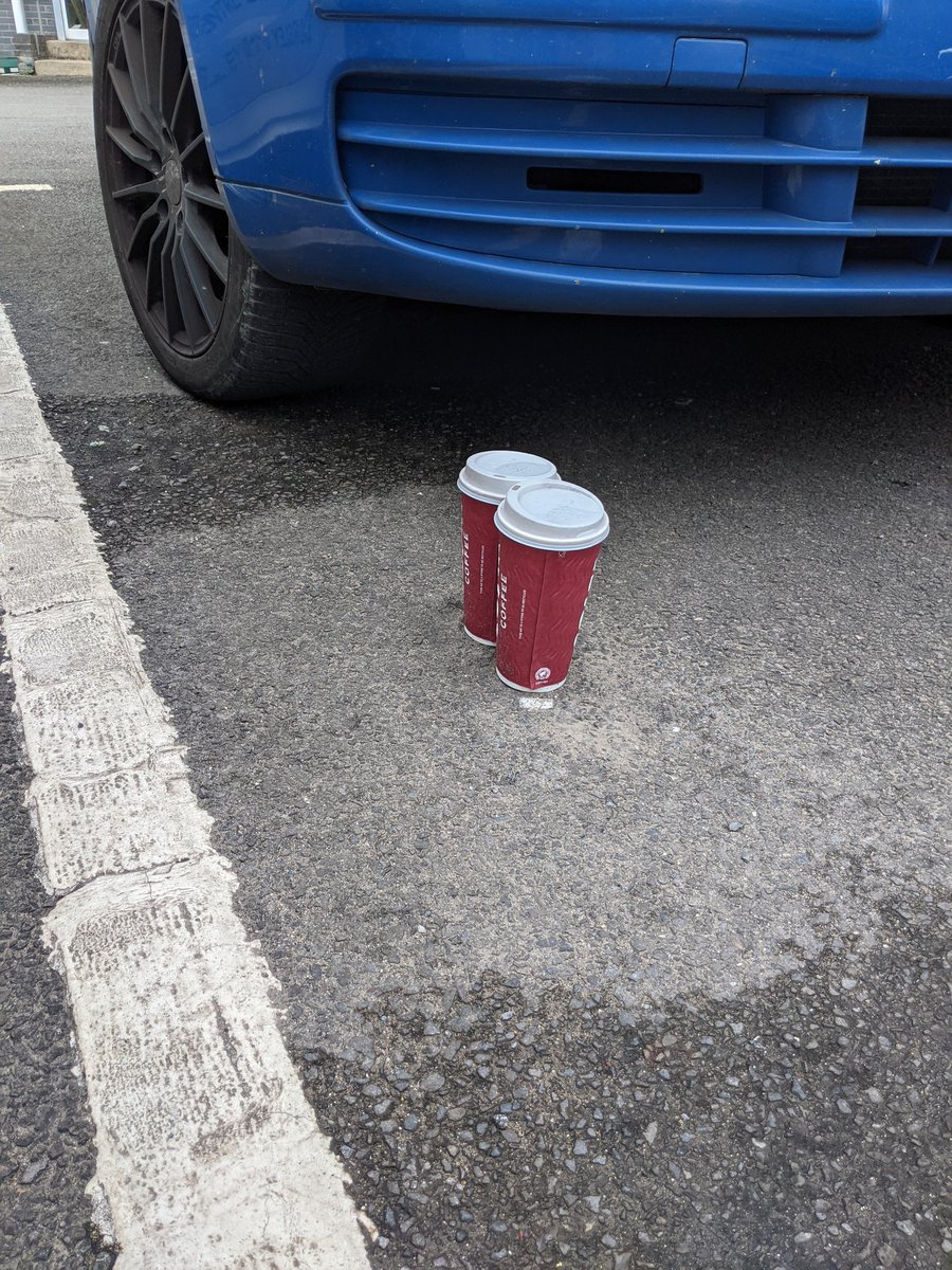 EricTorrington's tweet image. It only takes 30 #seconds to pick up someone else's trash right 🤔 Two full @CostaCoffee left in a car park space. Popped them in my smelly #litter van that used to be a #camper🫣 Someone who cares versus someone who doesn't. #litter
