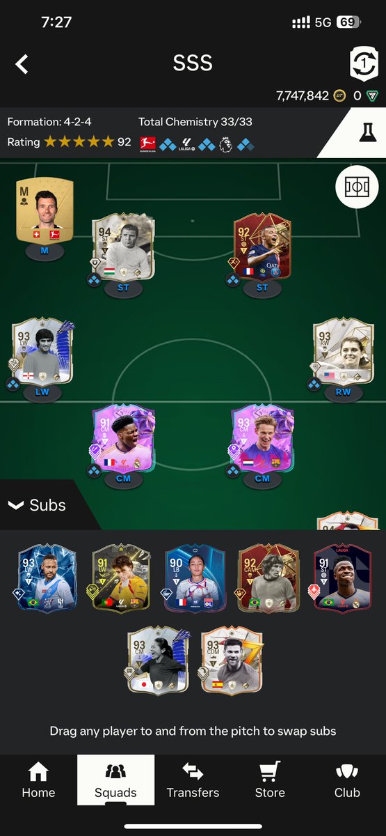 S3ud_AD's tweet photo. @FUT_Y1 افكر اجيب بيليله 96 و ارجع مبابي طرف بدال بيست https://t.co/IiM2vEkB3y