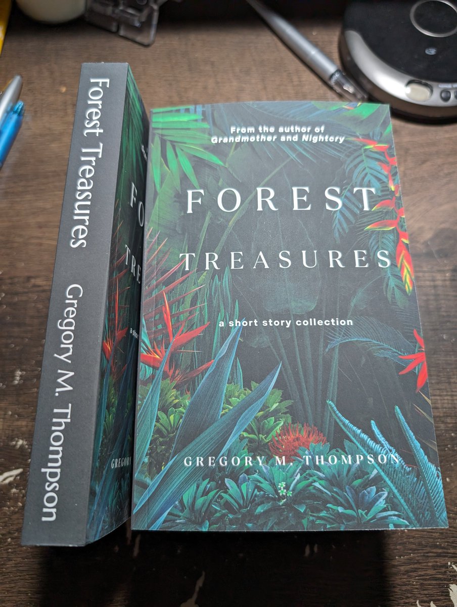 Got some author copies of FOREST TREASURES. These are good-looking books ... and I'm not biased at all. Get the e-book or paperback or read for free under Kindle Unlimited! amazon.com/dp/B0CXC3DF9X

#horror #sciencefiction #shortstories #books #amreading #book #anthology #fantasy