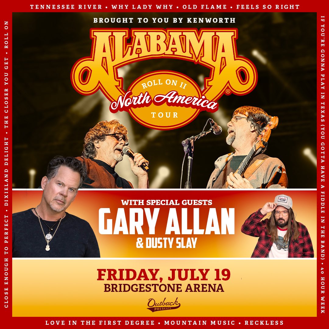 ‼️NEW SHOW ANNOUNCEMENT‼️ ⭐️NASHVILLE, TN⭐️ July 19, 2024 @BrdgstoneArena With @GaryAllan and @dustyslay ❗️ ⭐️Tickets go on sale to the general public on Friday, April 5 at 10AM CST! 🎫: ticketmaster.com/event/1B00607B… @OutbackPresents